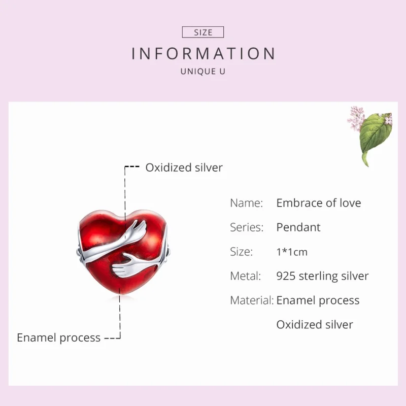 (image for) Pandora Style Silver Love Hugs Charm - SCC1847 - View 5