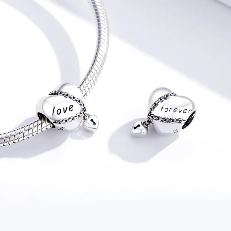 (image for) Pandora Style Silver Love Lock Charm - SCC1553 - View 2