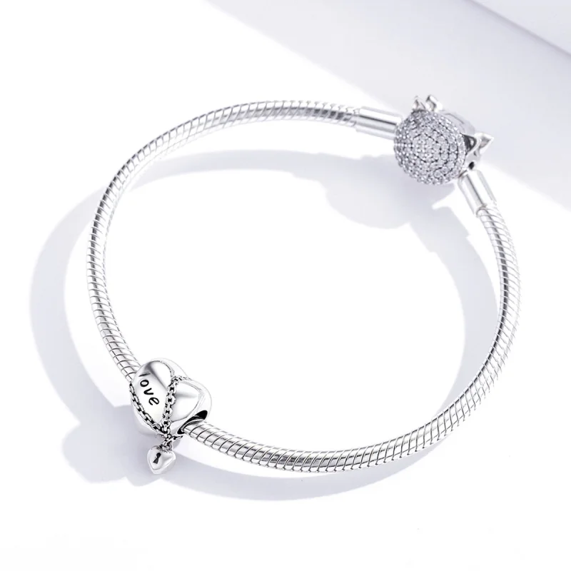 (image for) Pandora Style Silver Love Lock Charm - SCC1553 - View 4