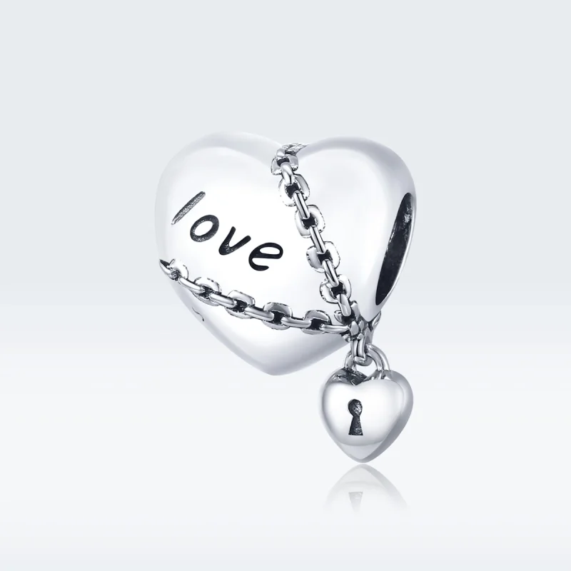 (image for) Pandora Style Silver Love Lock Charm - SCC1553 - View 5