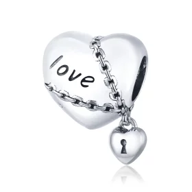 Pandora Style Silver Love Lock Charm - SCC1553