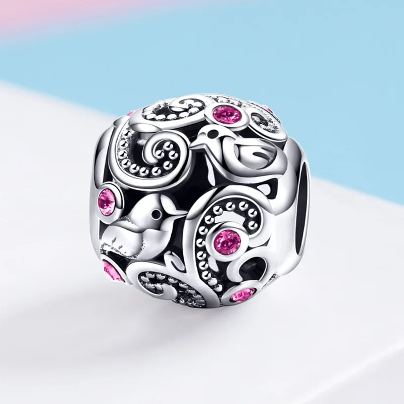(image for) Pandora Style Silver Love Messenger Charm - SCC1014 - View 2