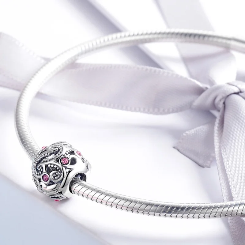 (image for) Pandora Style Silver Love Messenger Charm - SCC1014 - View 3