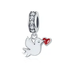 Pandora Style Silver Love Messenger Dangle - SCC1227 Pandora Style Silver Love Messenger Dangle - SCC1227