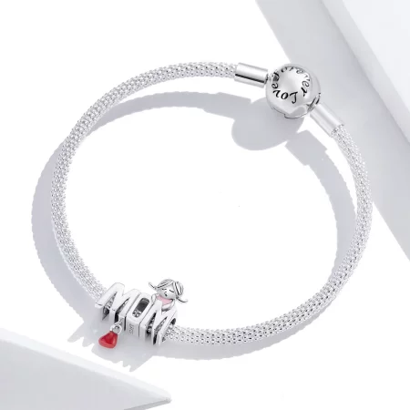Pandora Style Silver Love Mom Charm - SCC1461