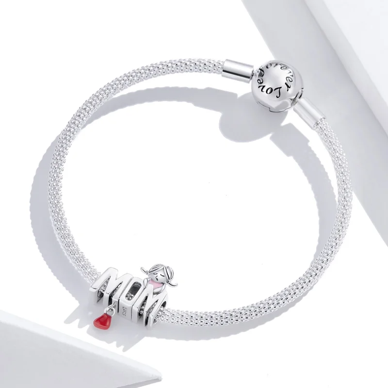 (image for) Pandora Style Silver Love Mom Charm - SCC1461 - View 2