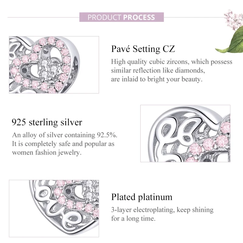 (image for) Pandora Style Silver Love of Life Charm - SCC1301 - View 2