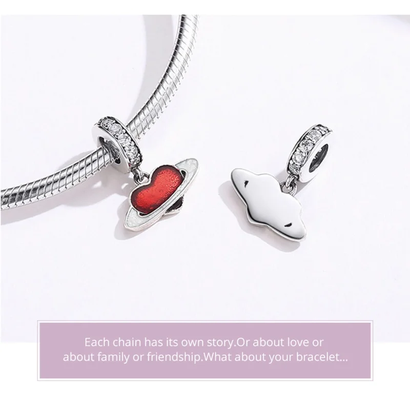 (image for) Pandora Style Silver Love Planet Dangle - SCC1165 - View 4