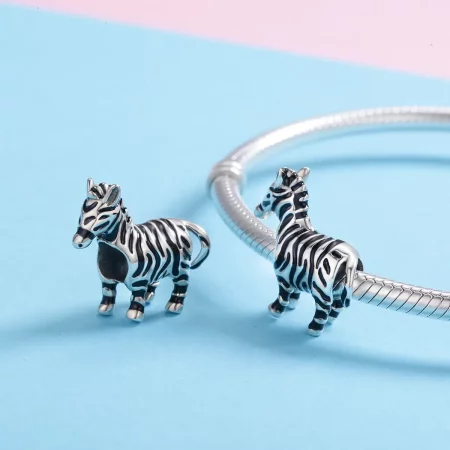 Pandora Style Silver Lovely Animal Zebra Charm - SCC550