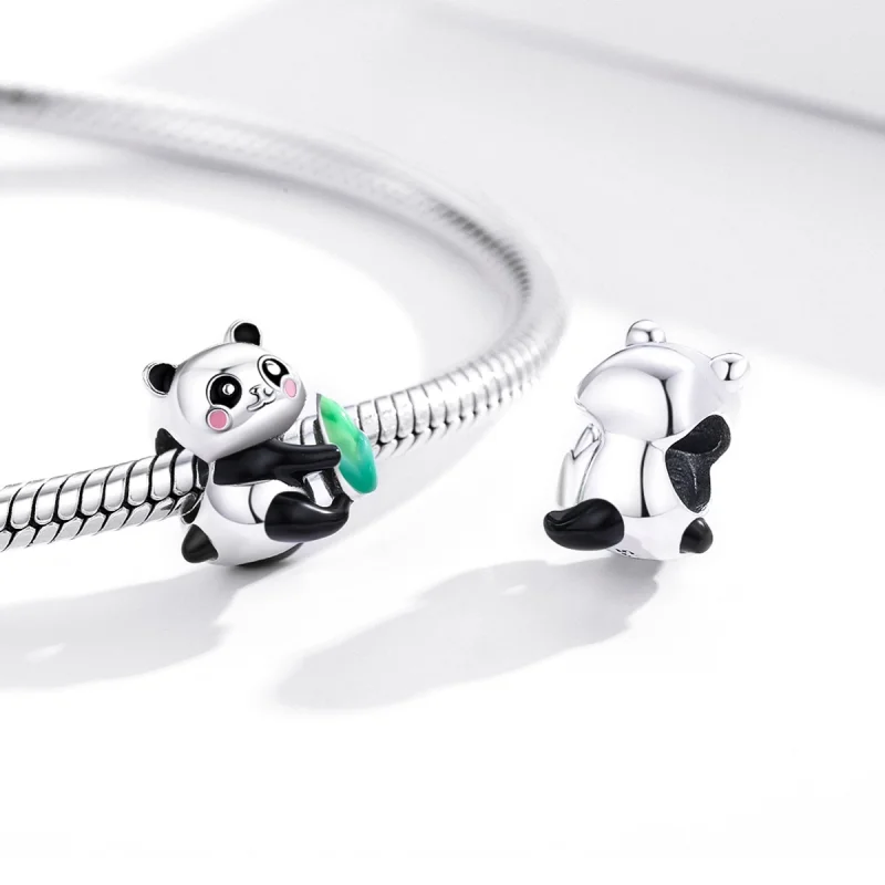 (image for) Pandora Style Silver Lovely Panda Cub Charm - SCC1832 - View 4