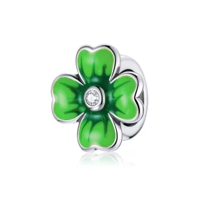 Pandora Style Silver Lucky Clover Charm - SCC1749 Pandora Style Silver Lucky Clover Charm - SCC1749