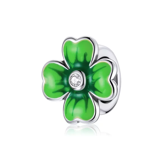 Pandora Style Silver Lucky Clover Charm - SCC1749
