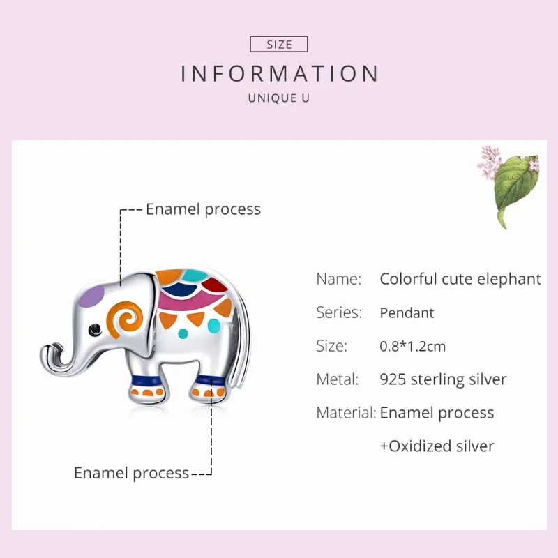 (image for) Pandora Style Silver Lucky Elephant Charm - SCC1790 - View 7