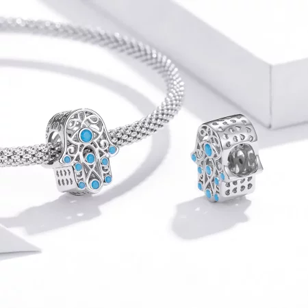 Pandora Style Silver Lucky Hand Charm - SCC1757