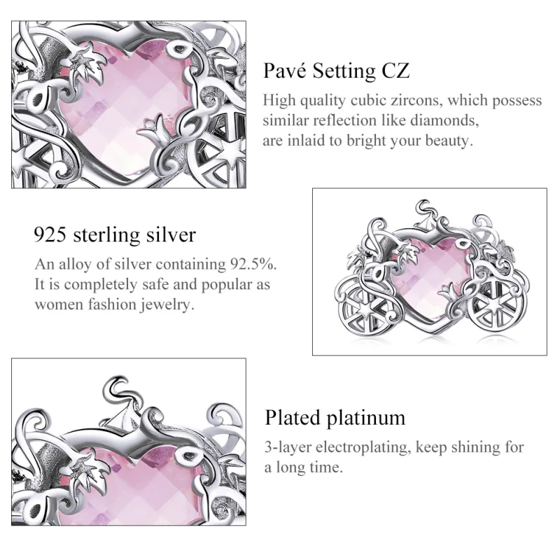 (image for) Pandora Style Silver Magic Carriage Charm - BSC412 - View 7