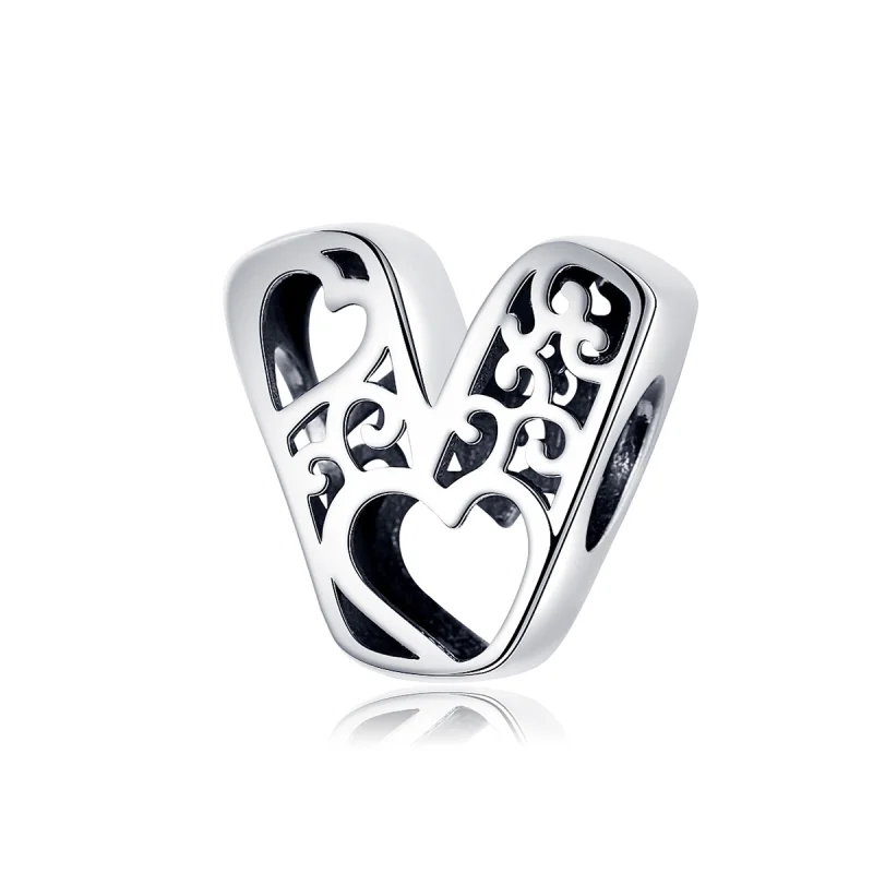 (image for) Pandora Style Silver Magic Letter V Charm - SCC1229-V - Product Image