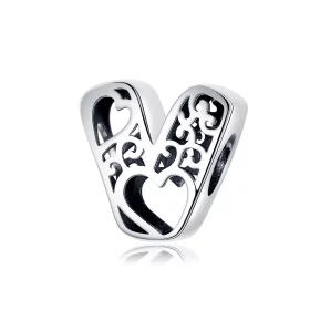 Pandora Style Silver Magic Letter V Charm - SCC1229-V Pandora Style Silver Magic Letter V Charm - SCC1229-V