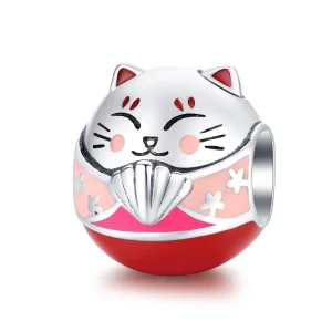 (image for) Pandora Style Silver Maneki Neko Charm - SCC1341