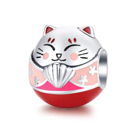 Pandora Style Silver Maneki Neko Charm - SCC1341 Pandora Style Silver Maneki Neko Charm - SCC1341