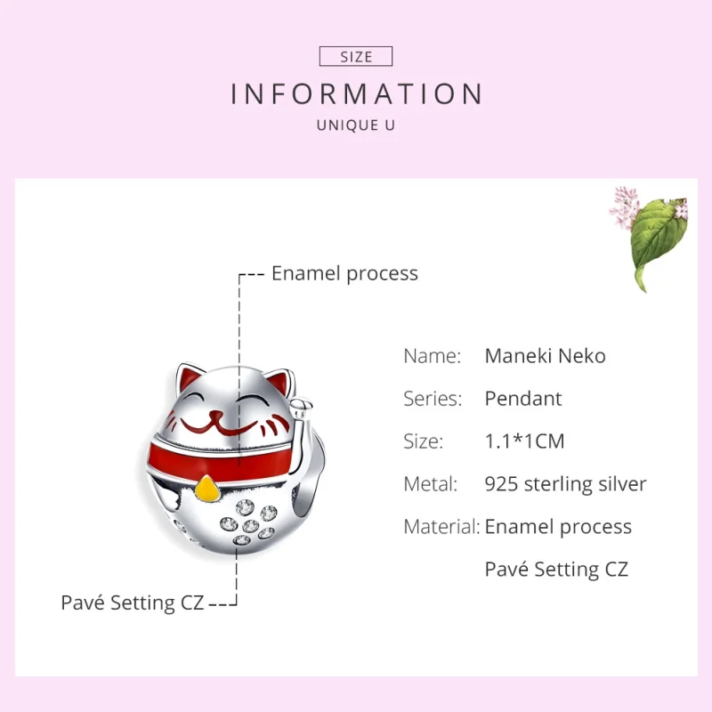 (image for) Pandora Style Silver Maneki Neko Charm - SCC1374 - View 6