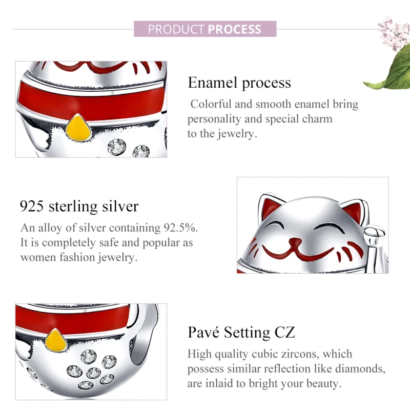 (image for) Pandora Style Silver Maneki Neko Charm - SCC1374 - View 7