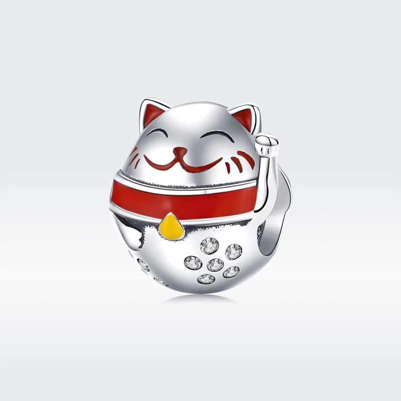 (image for) Pandora Style Silver Maneki Neko Charm - SCC1374 - Product Image