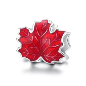 Pandora Style Silver Maple Leaf Charm - BSC335 Pandora Style Silver Maple Leaf Charm - BSC335