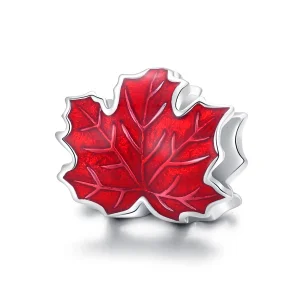 (image for) Pandora Style Silver Maple Leaf Charm - BSC335