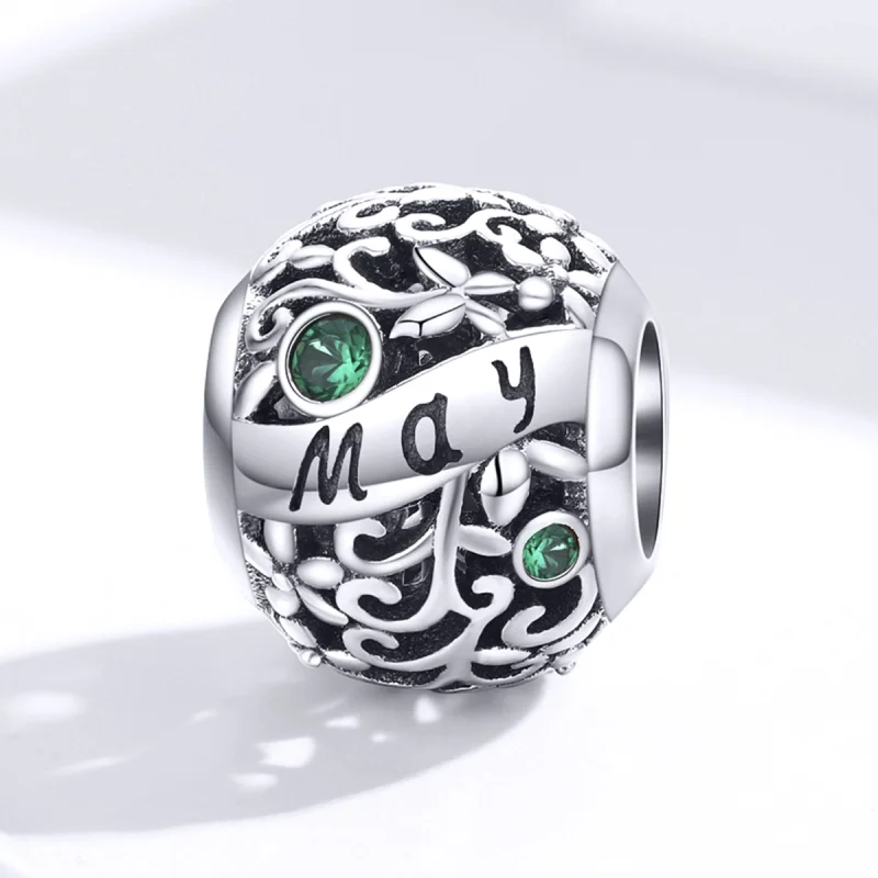 (image for) Pandora Style Silver May Birthstone Charm - SCC1385-5 - View 4