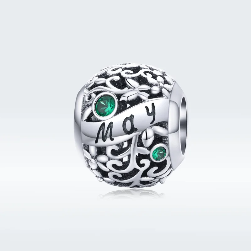 (image for) Pandora Style Silver May Birthstone Charm - SCC1385-5 - View 5