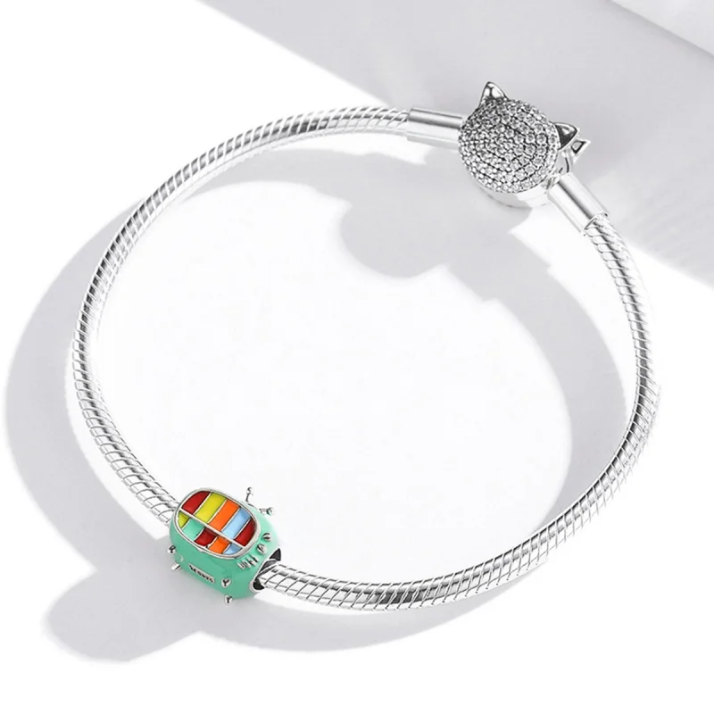 (image for) Pandora Style Silver Mini Color Tv Charm - SCC1861 - View 3