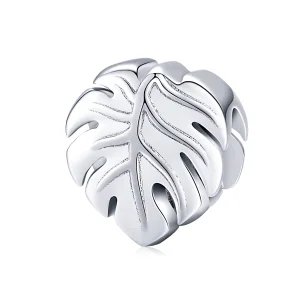 (image for) Pandora Style Silver Monstera Charm - BSC141
