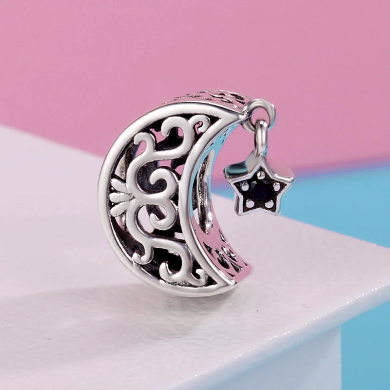 (image for) Pandora Style Silver Moon And Star Charm - SCC483 - View 4