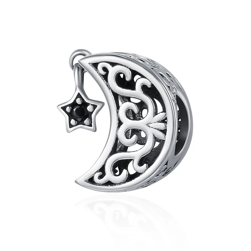 (image for) Pandora Style Silver Moon And Star Charm - SCC483 - Product Image