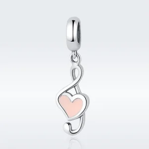 (image for) Pandora Style Silver Musical Notes Dangle - SCC110
