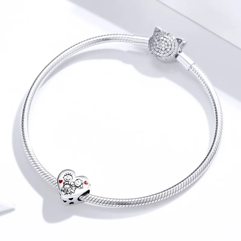 (image for) Pandora Style Silver My Family Charm - BSC237 - View 3