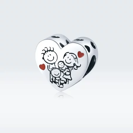 Pandora Style Silver My Family Charm - BSC237