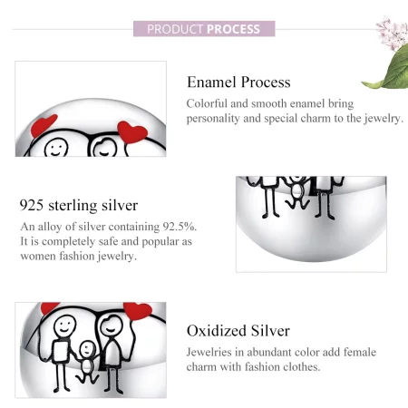 Pandora Style Silver My Family Charm - SCC1339