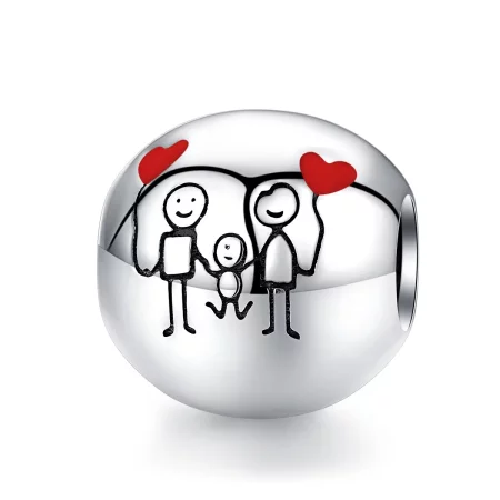 Pandora Style Silver My Family Charm - SCC1339 Pandora Style Silver My Family Charm - SCC1339