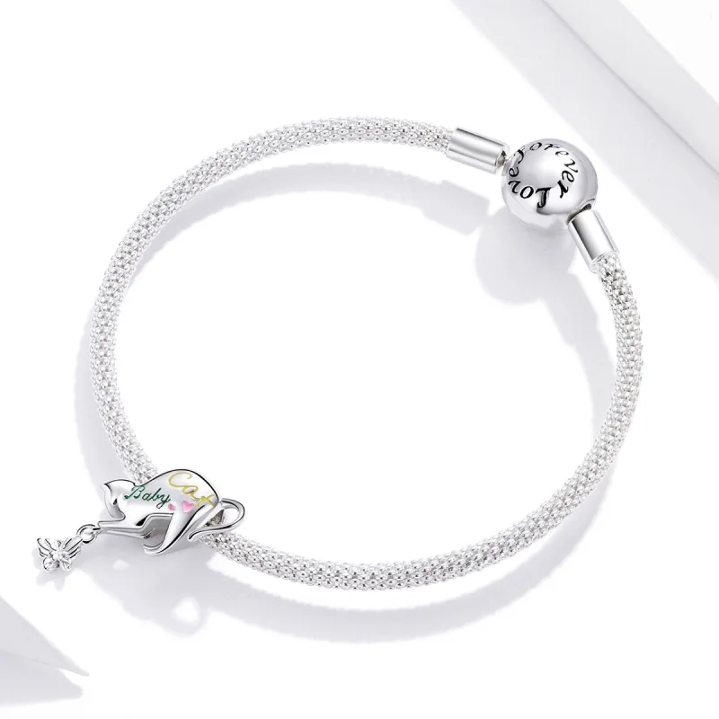 (image for) Pandora Style Silver Naughty Cat Charm - SCC1678 - View 3