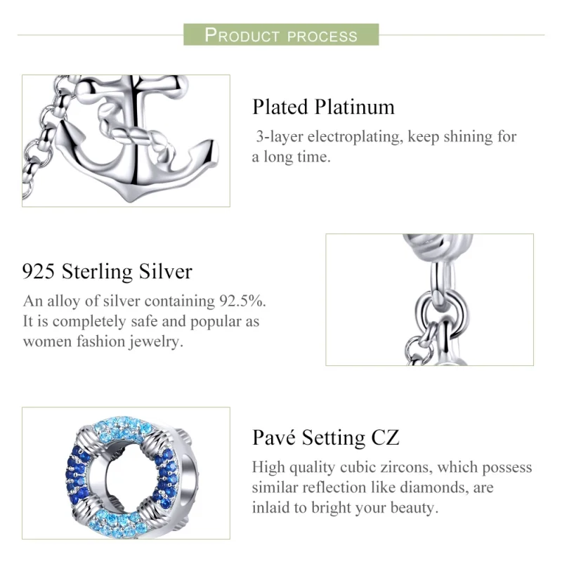 (image for) Pandora Style Silver Nautical Era Safety Chain - SCC1149 - View 4