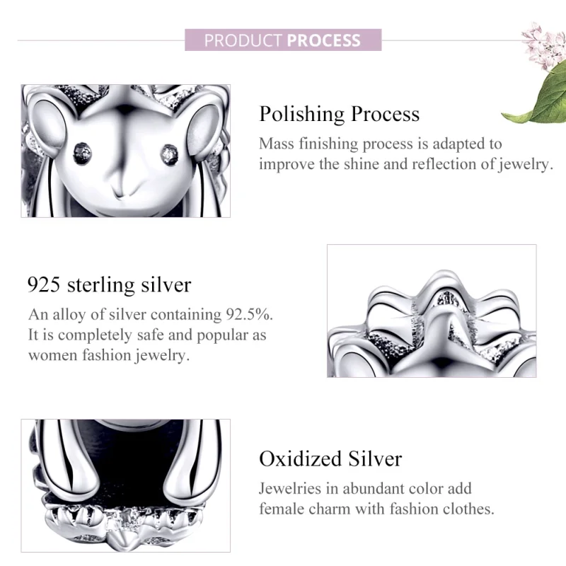 (image for) Pandora Style Silver Nino The Hedgehog Charm - SCC1420 - View 8