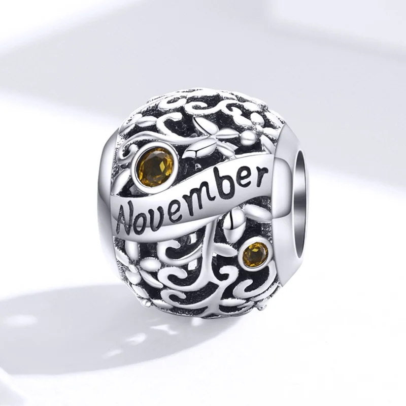 (image for) Pandora Style Silver November Birthstone Charm - SCC1385-11 - View 4