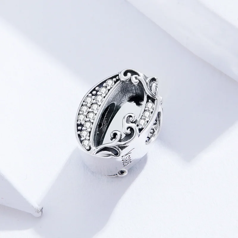 (image for) Pandora Style Silver Number 0 Charm - SCC1418-0 - View 2