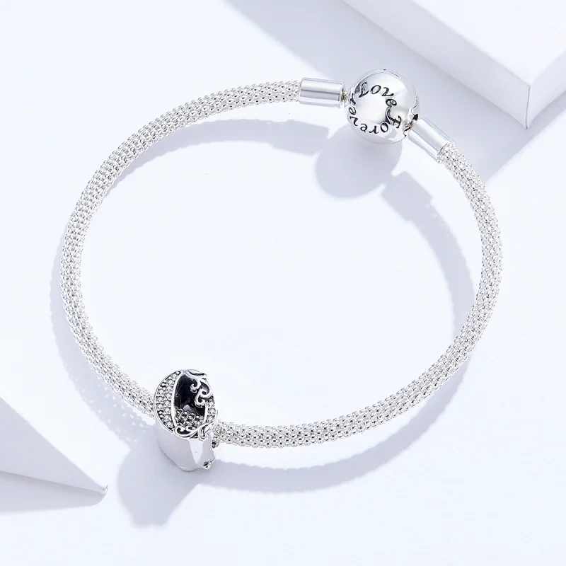 (image for) Pandora Style Silver Number 0 Charm - SCC1418-0 - View 3