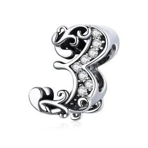 (image for) Pandora Style Silver Number 3 Charm - SCC1418-3