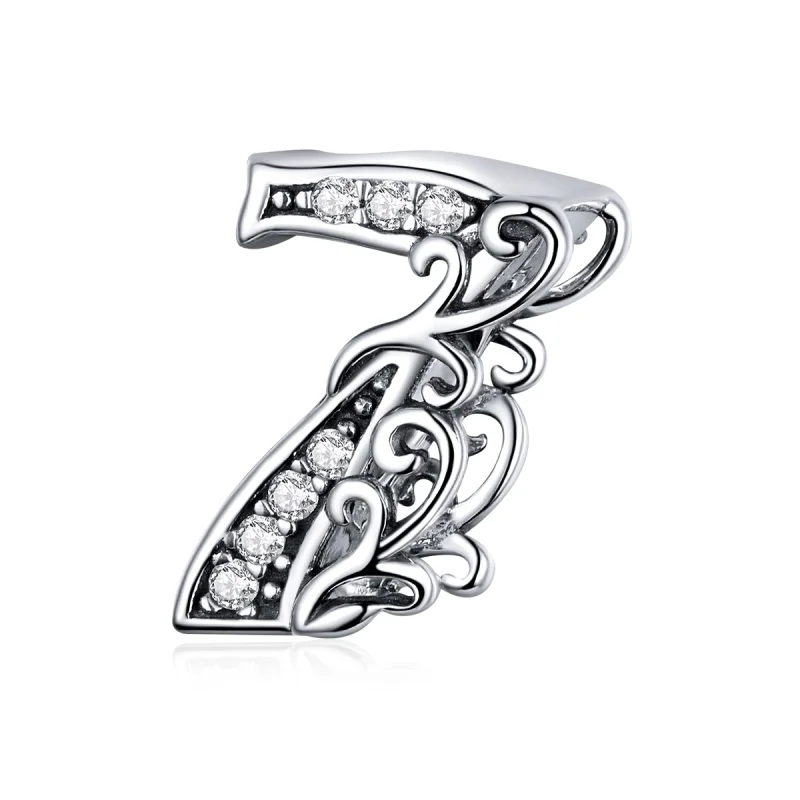 (image for) Pandora Style Silver Number 7 Charm - SCC1418-7 - Product Image