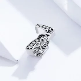 Pandora Style Silver Number 7 Charm - SCC1418-7 Pandora Style Silver Number 7 Charm - SCC1418-7