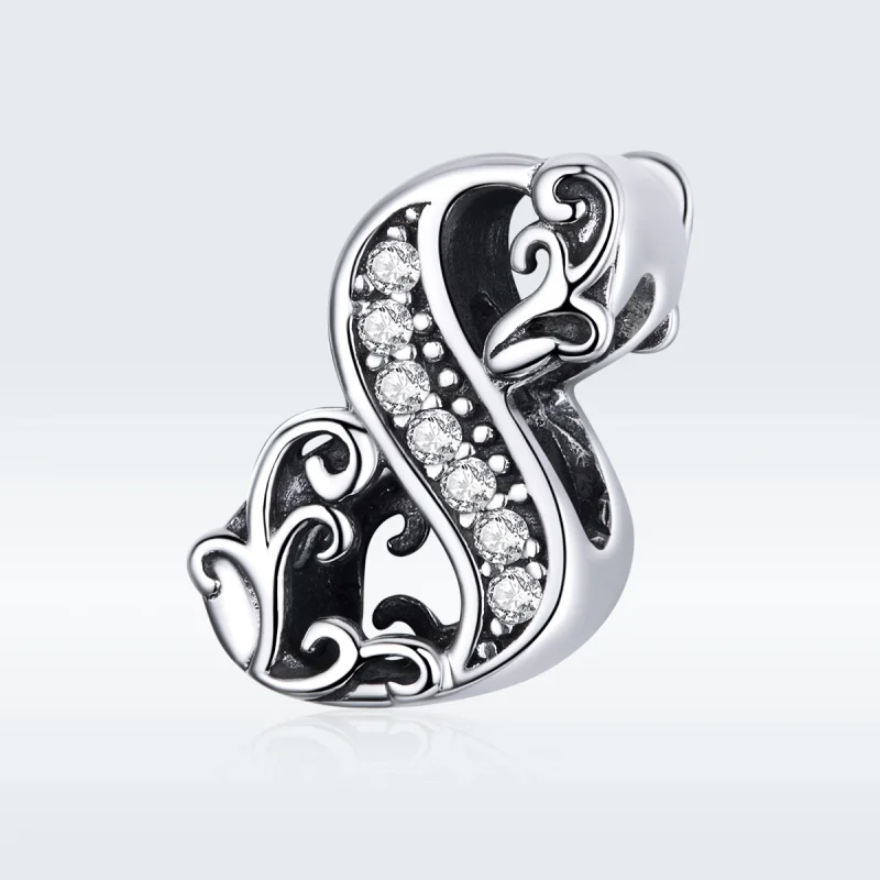 (image for) Pandora Style Silver Number 8 Charm - SCC1418-8 - View 5