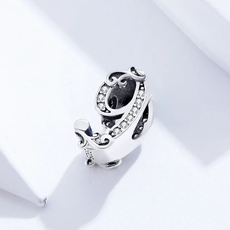 (image for) Pandora Style Silver Number 9 Charm - SCC1418-9 - View 2